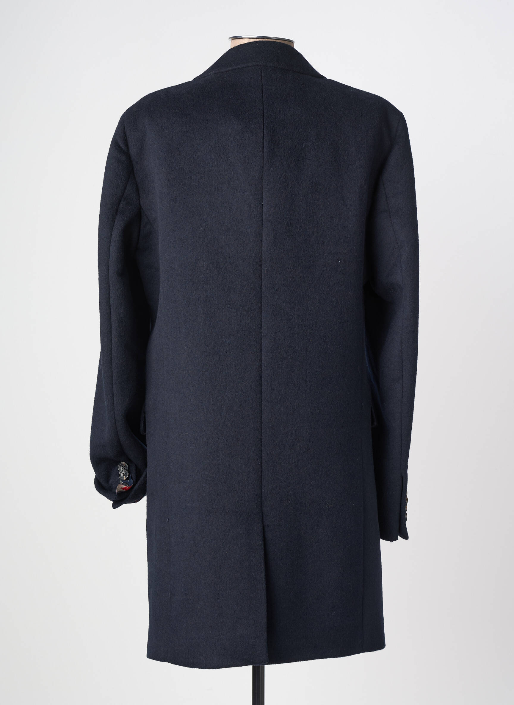 Manteau long coupe droite sans capuche bleu SCOTCH & SODA femme