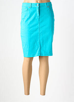 Jupe mi-longue stretch bleu SAINT JAMES femme
