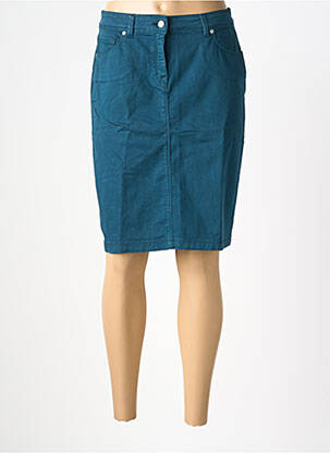 Jupe mi-longue stretch bleu SAINT JAMES femme