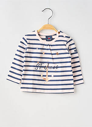 T-shirt stretch manches longues bleu SAINT JAMES fille