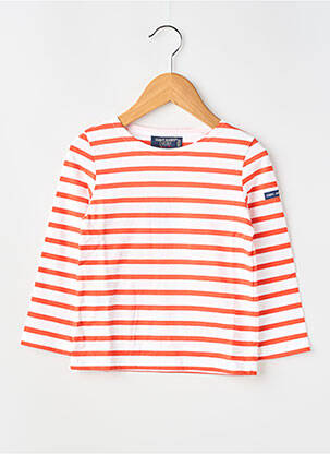 T-shirt stretch manches longues orange SAINT JAMES fille