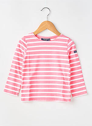 T-shirt stretch manches longues rose SAINT JAMES fille