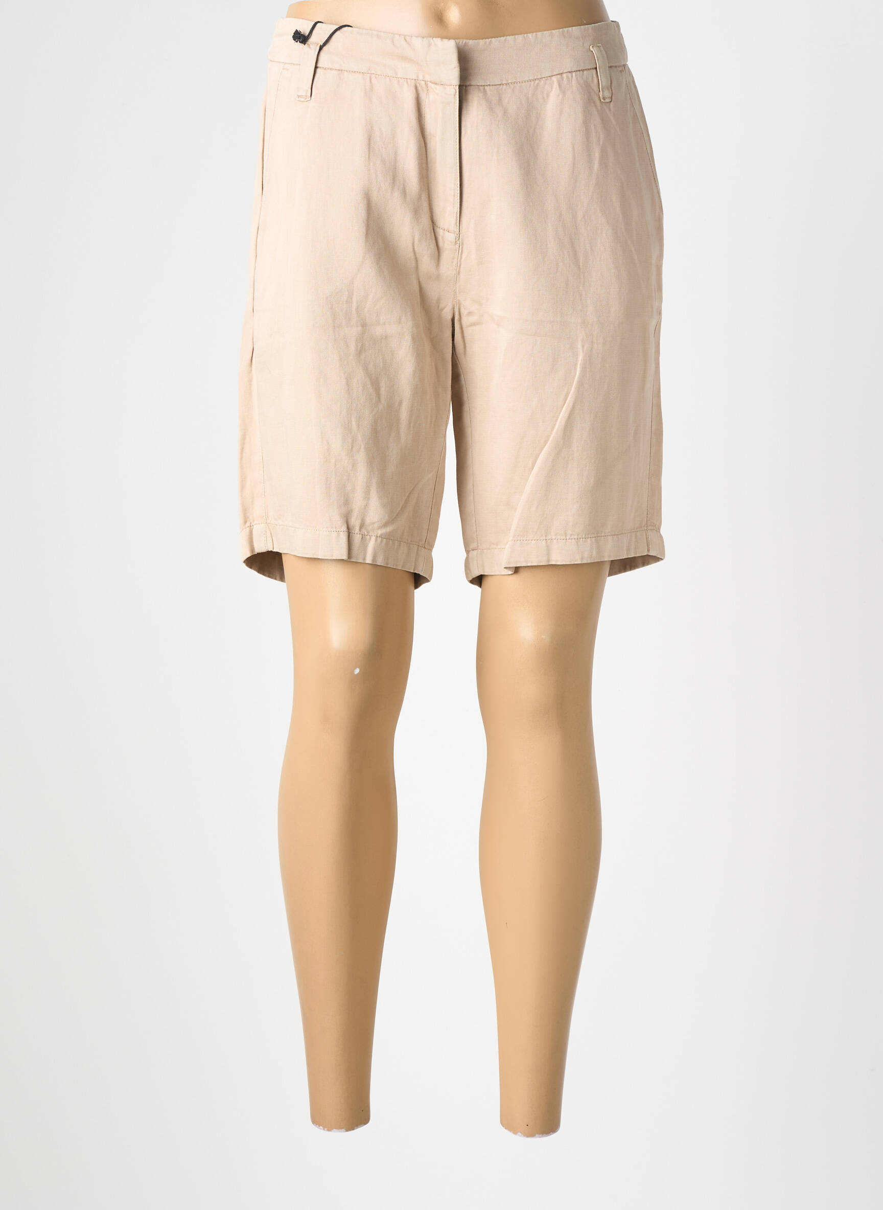Short fermeture zippée sous rabat avec crochet taille normale beige SAINT JAMES femme