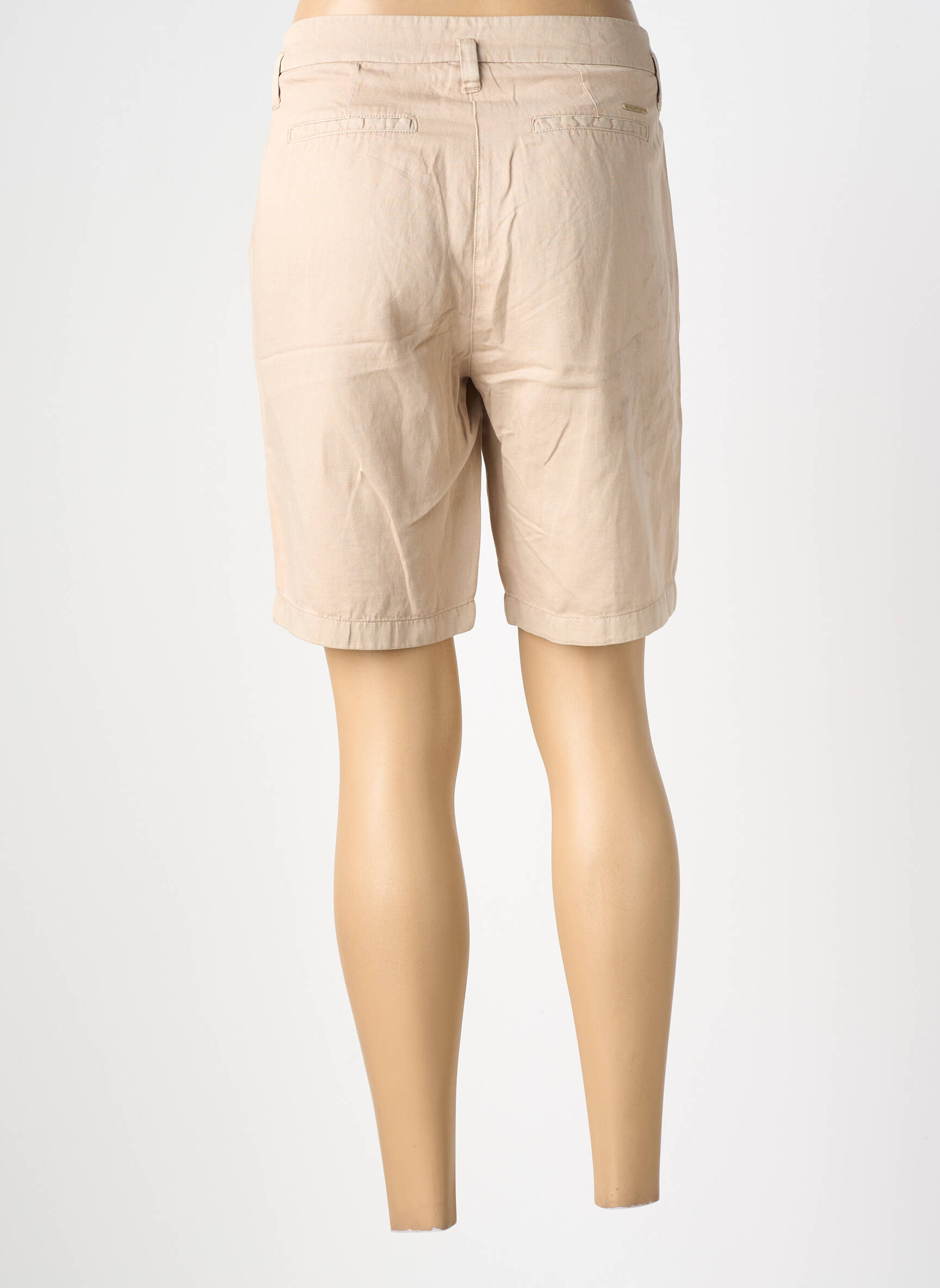 Short fermeture zippée sous rabat avec crochet taille normale beige SAINT JAMES femme