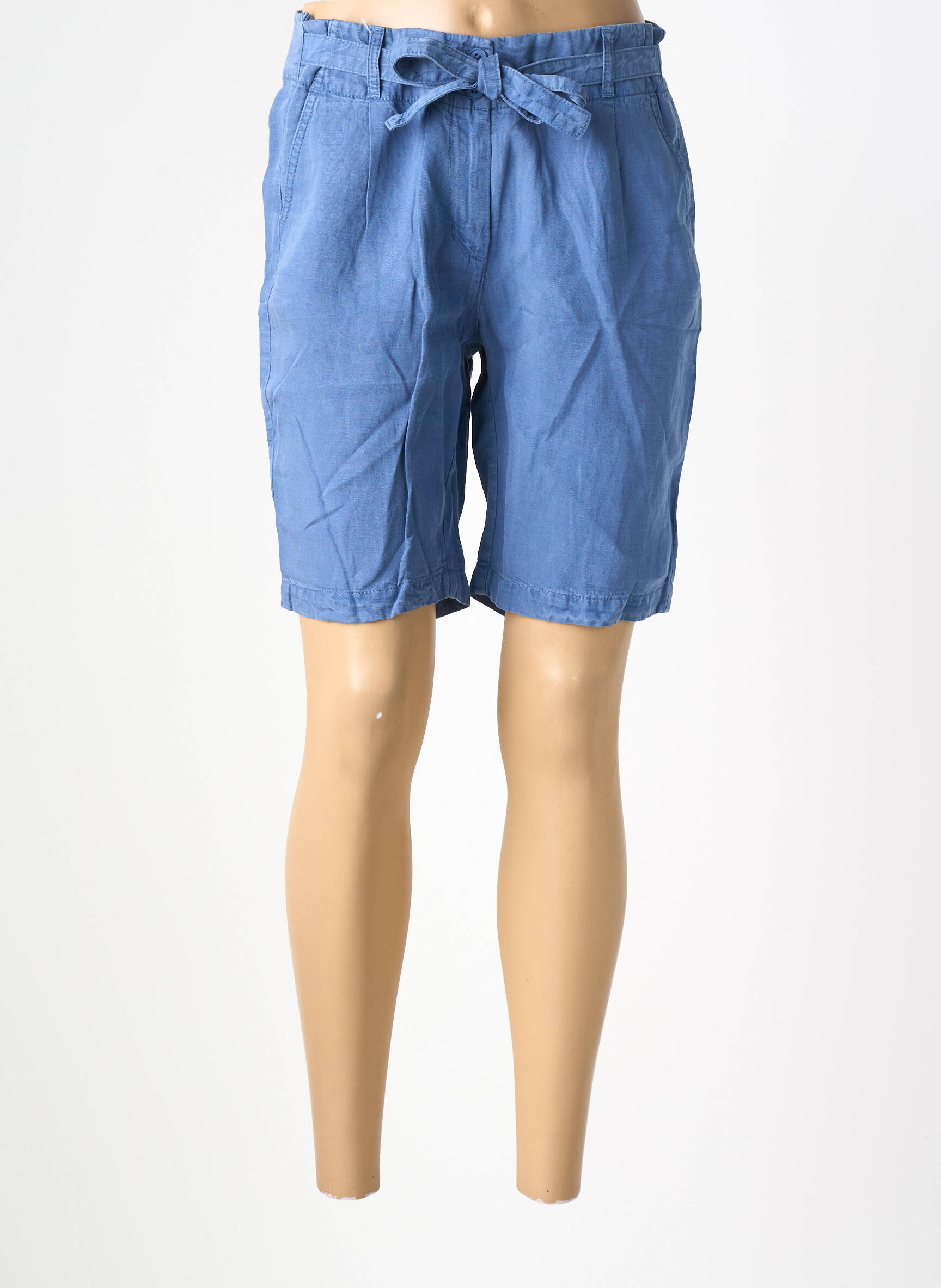 Short fermeture zippée sous rabat boutonné taille normale bleu SAINT JAMES femme