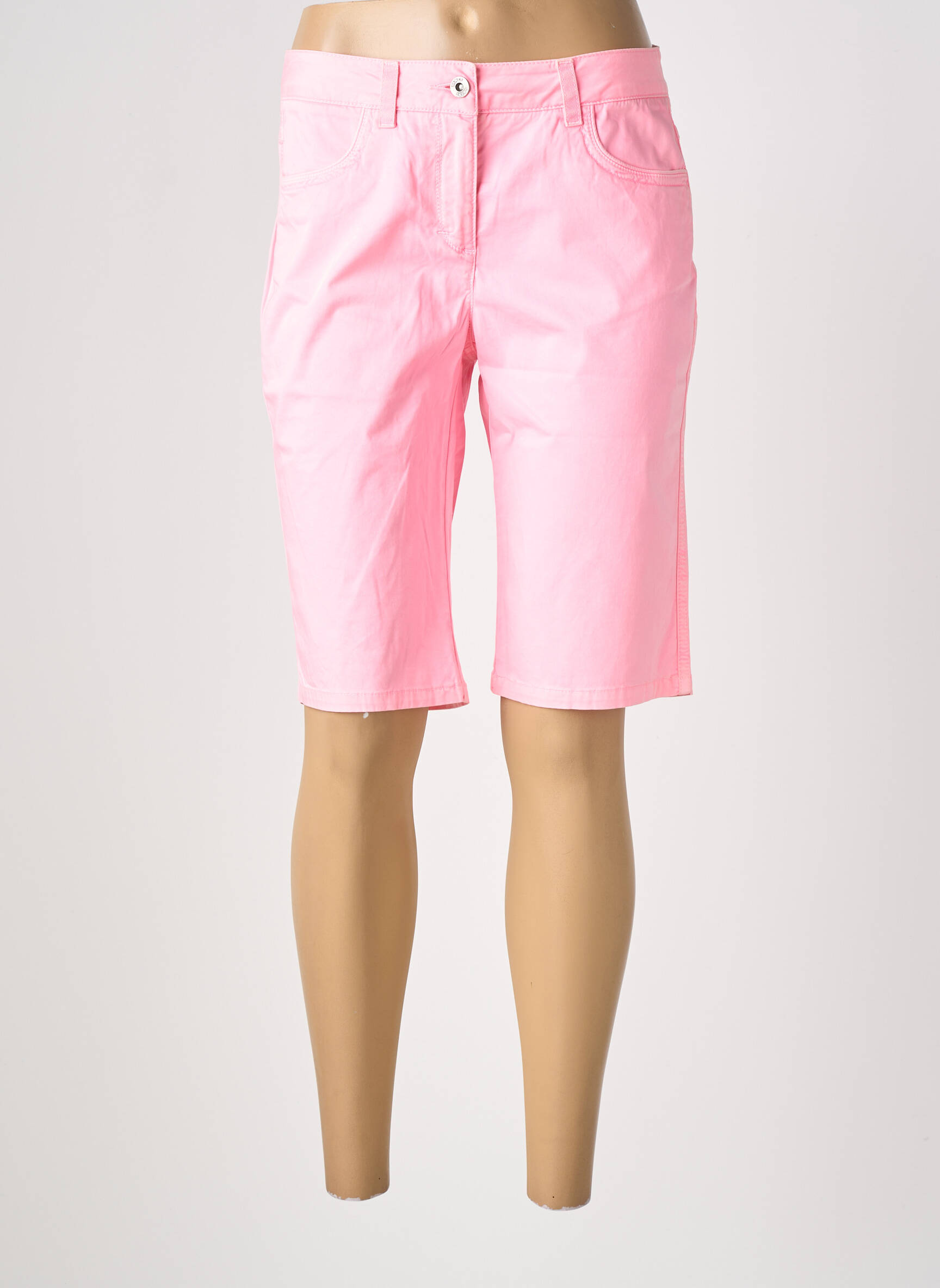 Bermuda tissage popeline taille normale rose SAINT JAMES femme