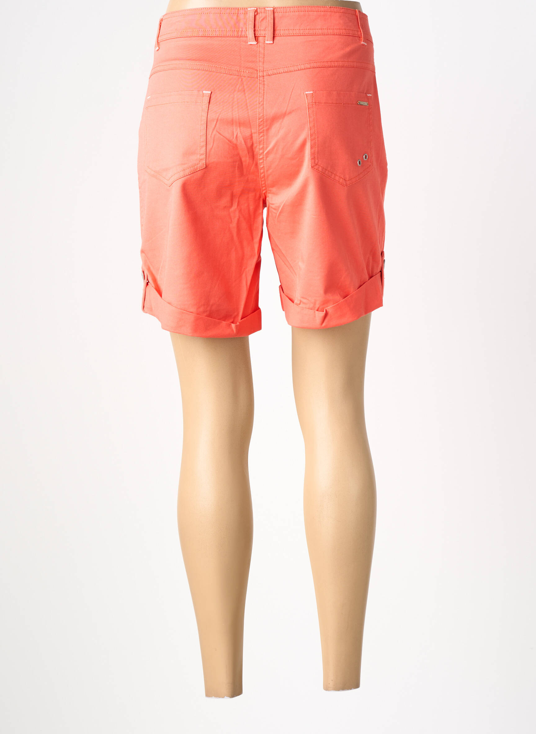 Short fermeture zippée sous rabat boutonné taille normale orange SAINT JAMES femme