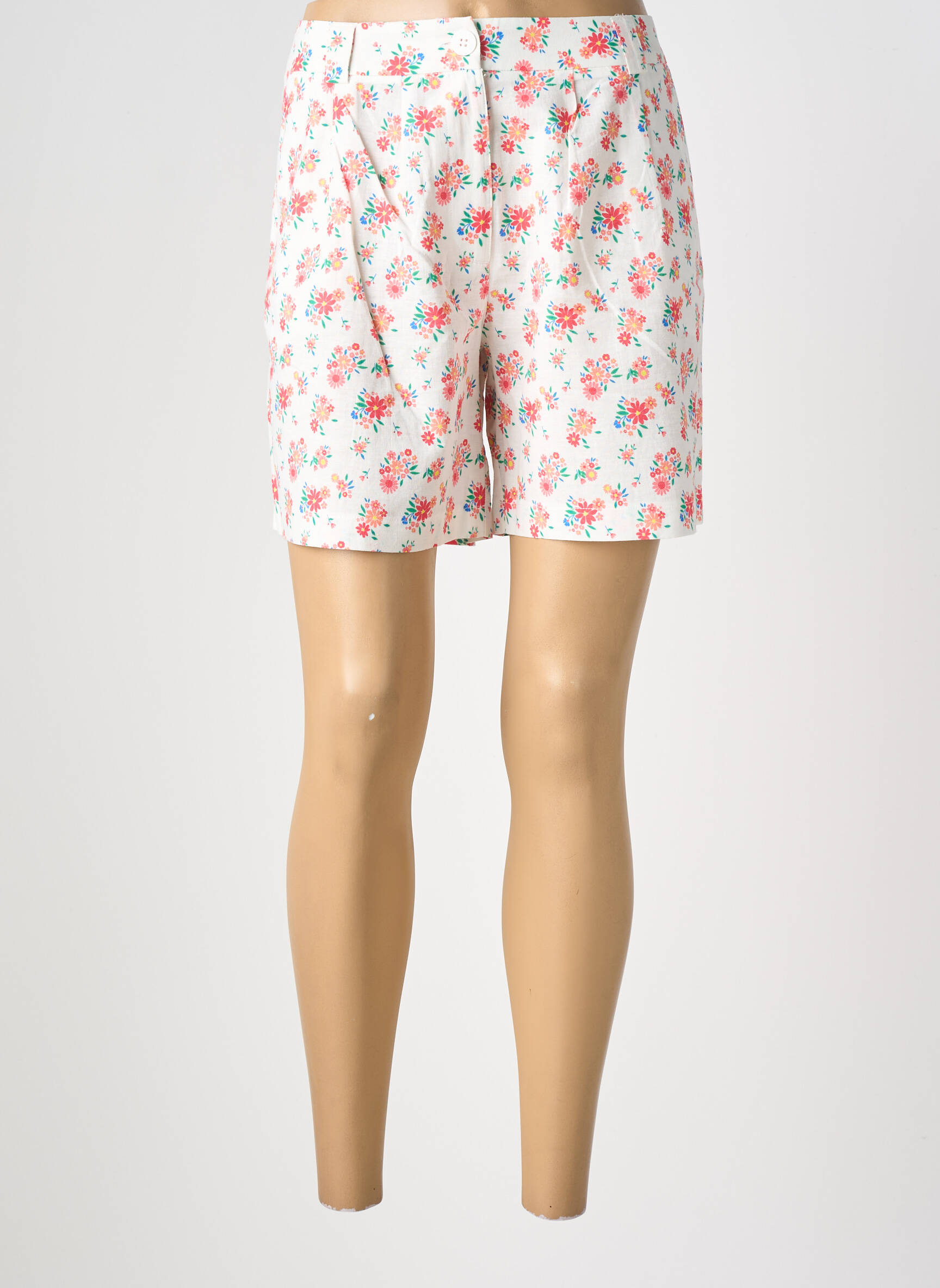 Short fermeture zippée sous rabat boutonné taille normale beige SAINT JAMES femme