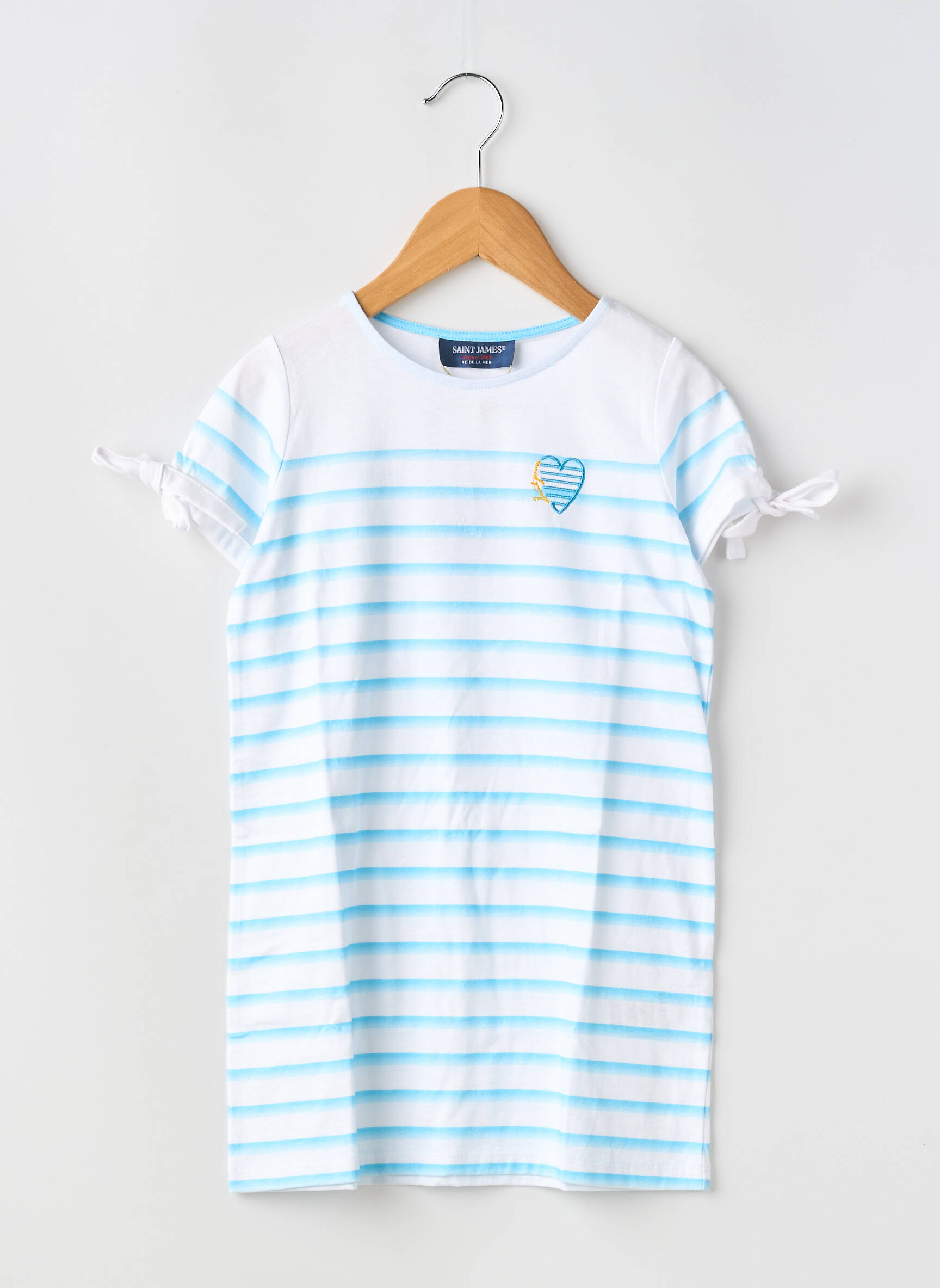 Robe courte manches courtes manches courtes bleu SAINT JAMES fille