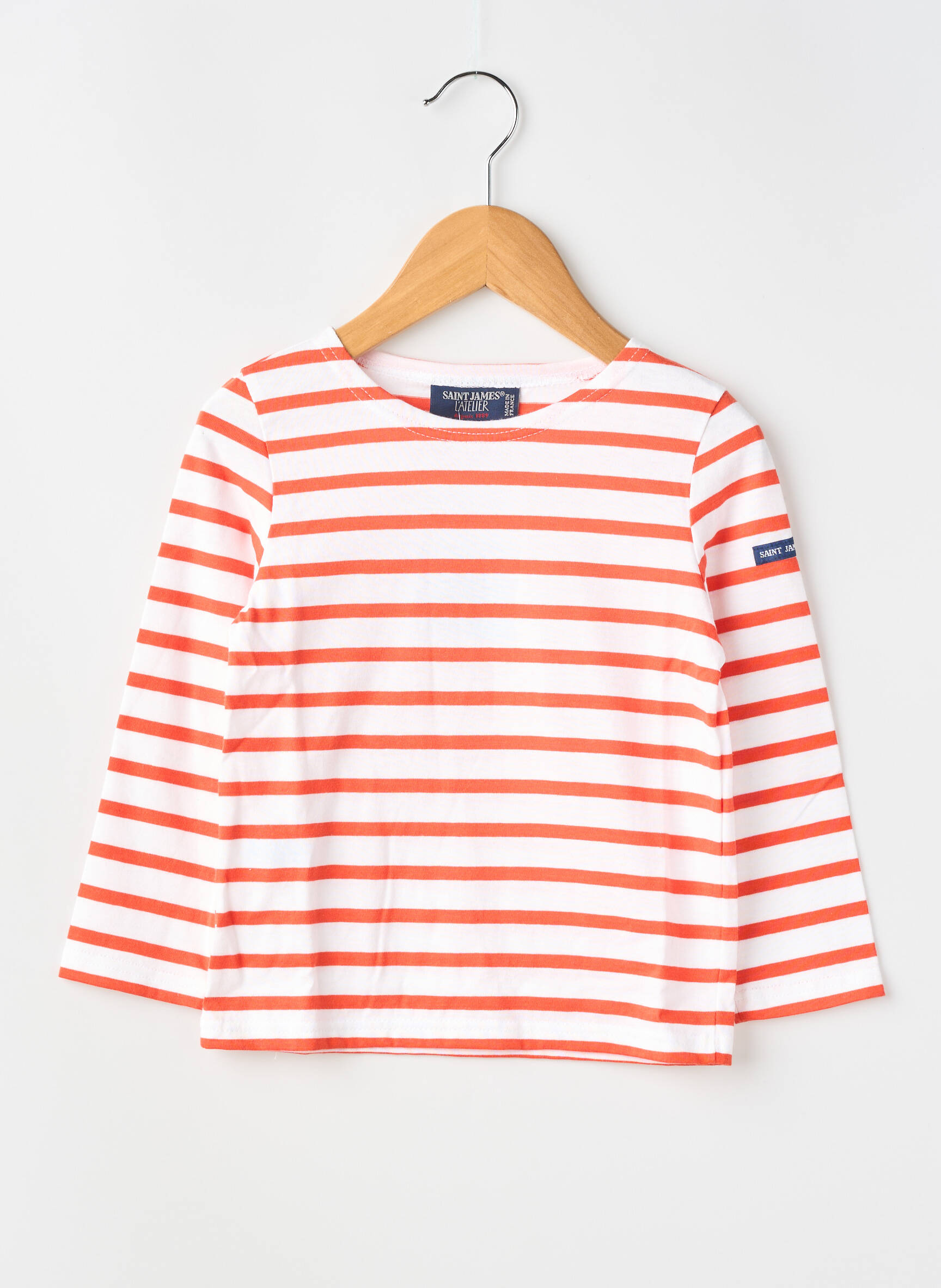 T-shirt stretch manches longues orange SAINT JAMES fille