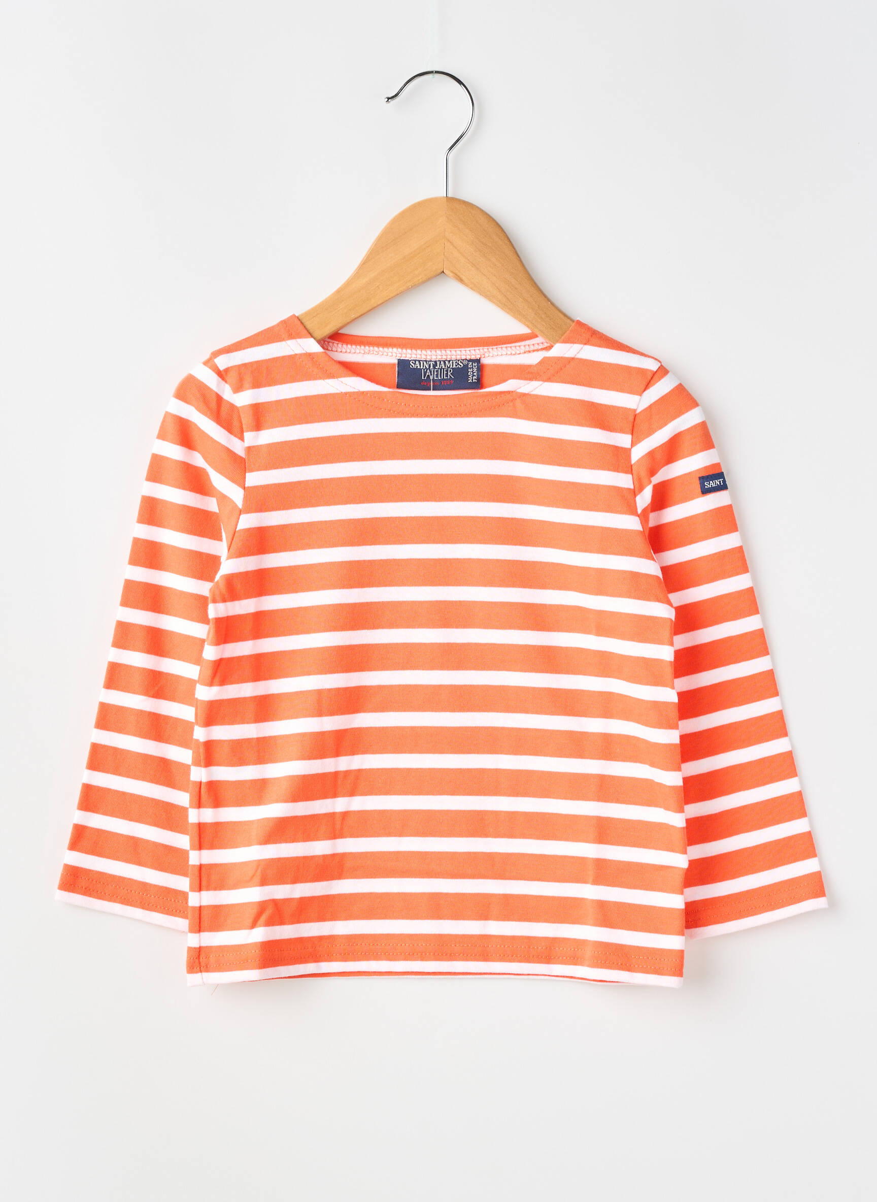 T-shirt stretch manches longues orange SAINT JAMES fille