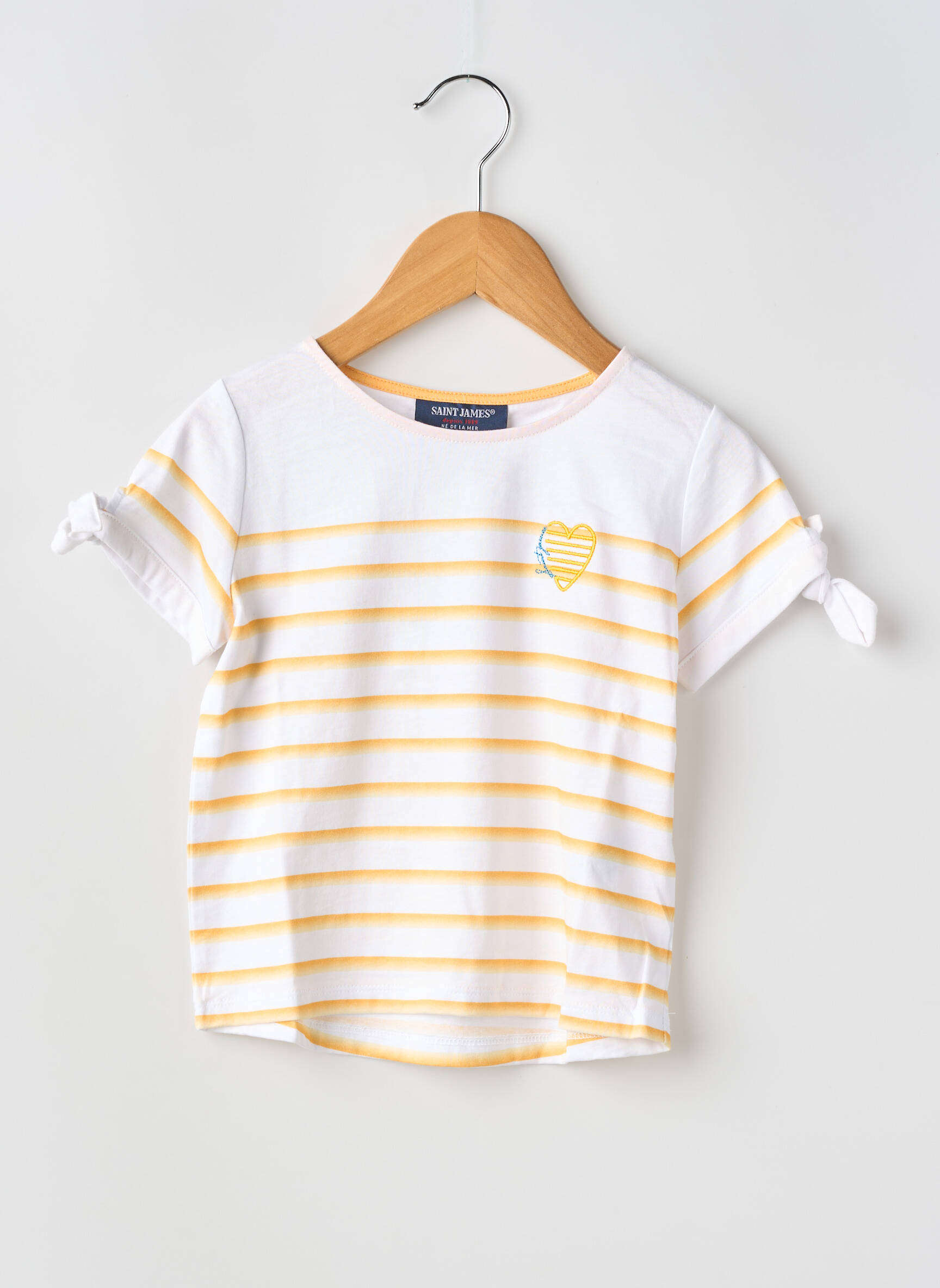 T-shirt stretch manches courtes jaune SAINT JAMES fille