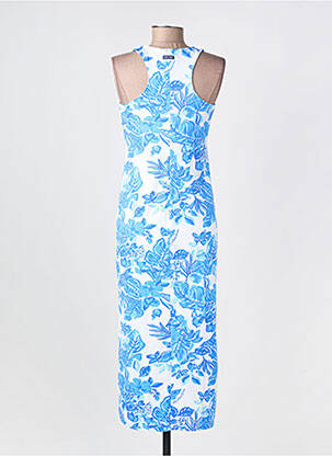 Robe longue imprimé fantaisie sans manche bleu SAINT JAMES femme