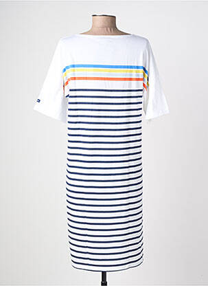 Robe mi-longue manches courtes manches courtes blanc SAINT JAMES femme