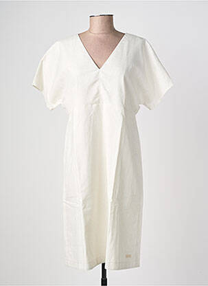 Robe mi-longue manches courtes manches courtes beige SAINT JAMES femme