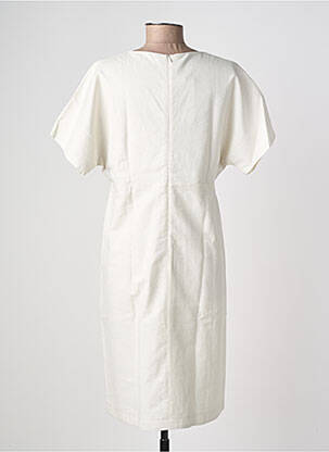 Robe mi-longue manches courtes manches courtes beige SAINT JAMES femme