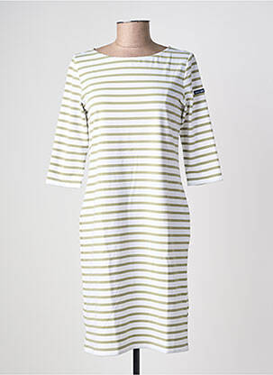Robe courte manches 3/4 manches 3/4 vert SAINT JAMES femme