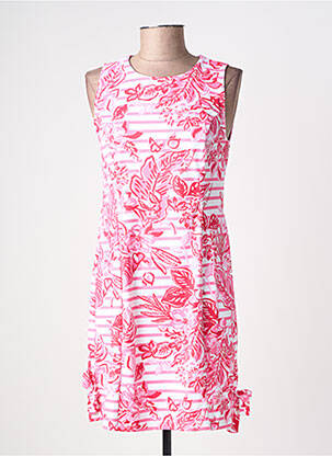Robe courte imprimé fleurs sans manche rose SAINT JAMES femme