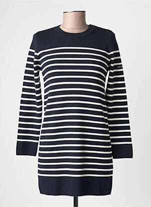 Robe pull maille fine manches longues bleu SAINT JAMES fille