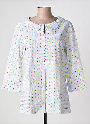 Chemisier coupe cintrée manches 3/4 bleu SAINT JAMES femme