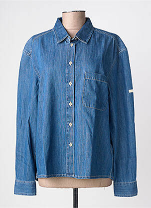 Chemisier coupe cintrée manches longues bleu SAINT JAMES femme