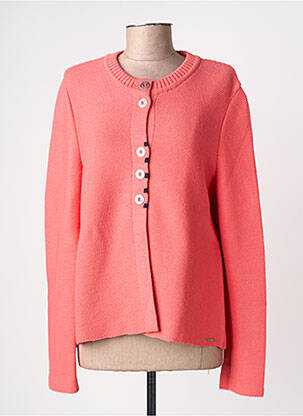 Gilet manches longues col rond rose SAINT JAMES femme