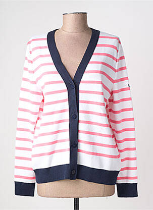 Gilet manches longues resserrée sur le bas rose SAINT JAMES femme