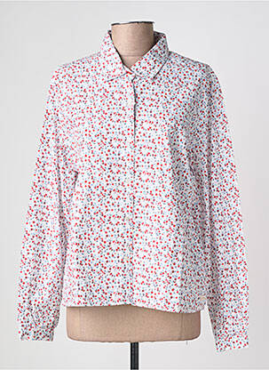 Chemisier imprimé fleurs manches longues rouge SAINT JAMES femme