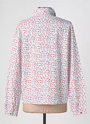 Chemisier imprimé fleurs manches longues rouge SAINT JAMES femme