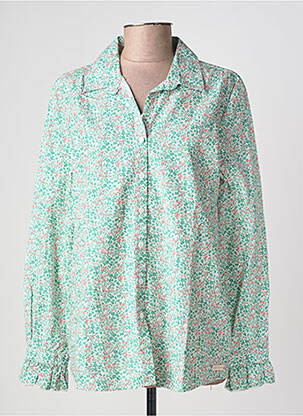 Chemisier imprimé fleurs manches longues vert SAINT JAMES femme