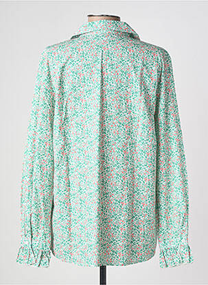 Chemisier imprimé fleurs manches longues vert SAINT JAMES femme