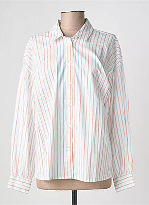 Chemisier coupe cintrée manches longues orange SAINT JAMES femme