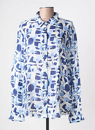 Chemisier coupe cintrée manches longues bleu SAINT JAMES femme