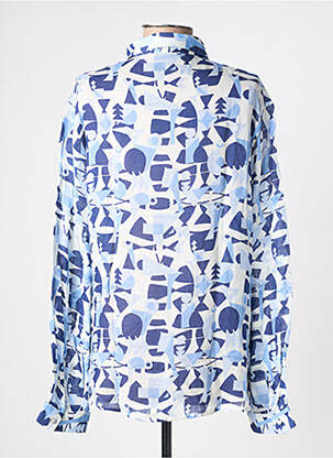 Chemisier coupe cintrée manches longues bleu SAINT JAMES femme