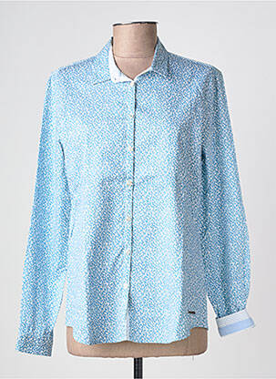 Chemisier coupe cintrée manches longues bleu SAINT JAMES femme