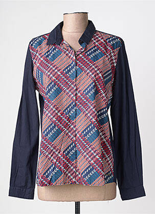 Chemisier coupe cintrée manches longues bleu SAINT JAMES femme