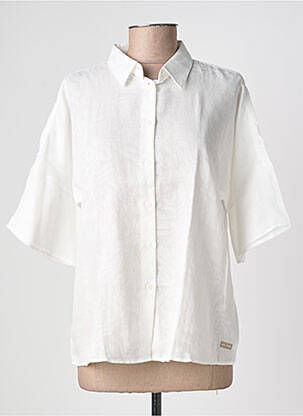 Chemisier tissage crêpe manches 3/4 blanc SAINT JAMES femme