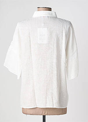Chemisier tissage crêpe manches 3/4 blanc SAINT JAMES femme