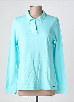 Polo manches longues manches longues bleu SAINT JAMES femme