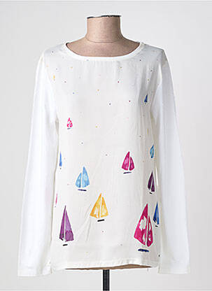 T-shirt manches longues manches longues blanc SAINT JAMES femme