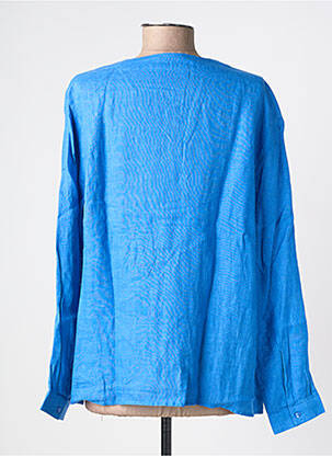 Chemisier tissage crêpe manches longues bleu SAINT JAMES femme