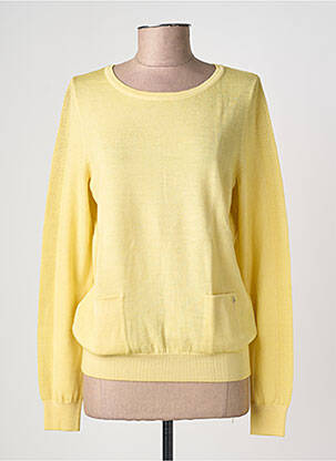 Pull maille souple et aérée manches longues jaune SAINT JAMES femme