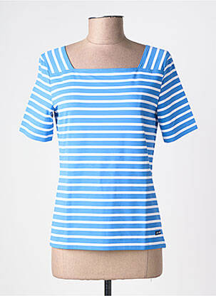 T-shirt stretch manches courtes bleu SAINT JAMES femme