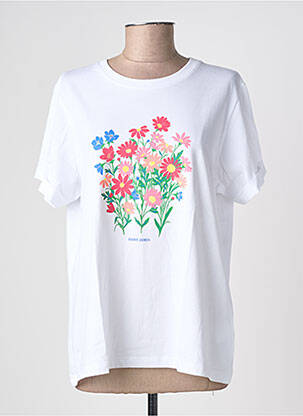 T-shirt sérigraphie manches courtes blanc SAINT JAMES femme