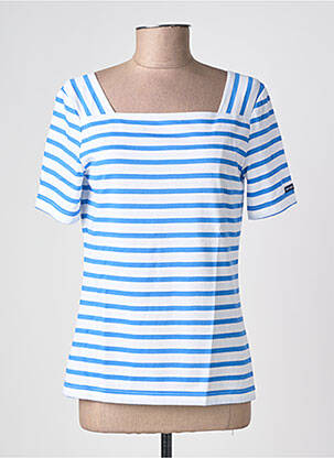 T-shirt stretch manches courtes bleu SAINT JAMES femme