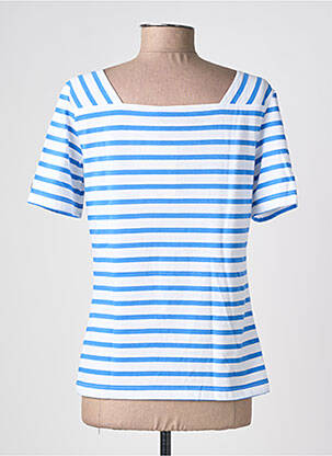 T-shirt stretch manches courtes bleu SAINT JAMES femme