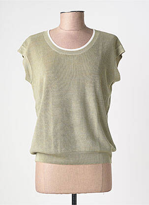 Pull stretch manches courtes vert SAINT JAMES femme