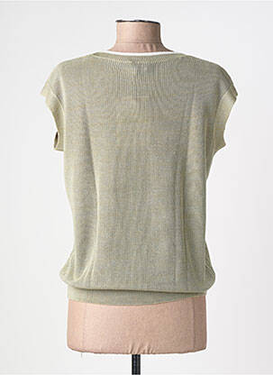 Pull stretch manches courtes vert SAINT JAMES femme