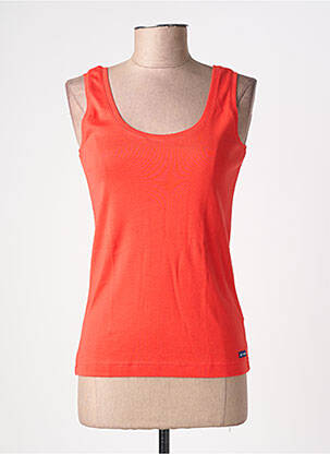 Débardeur stretch sans manche rouge SAINT JAMES femme
