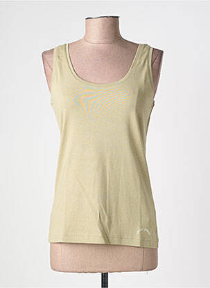 Débardeur stretch sans manche vert SAINT JAMES femme